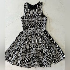 Alya black and white Aztec dress from Francesca’s, size Small